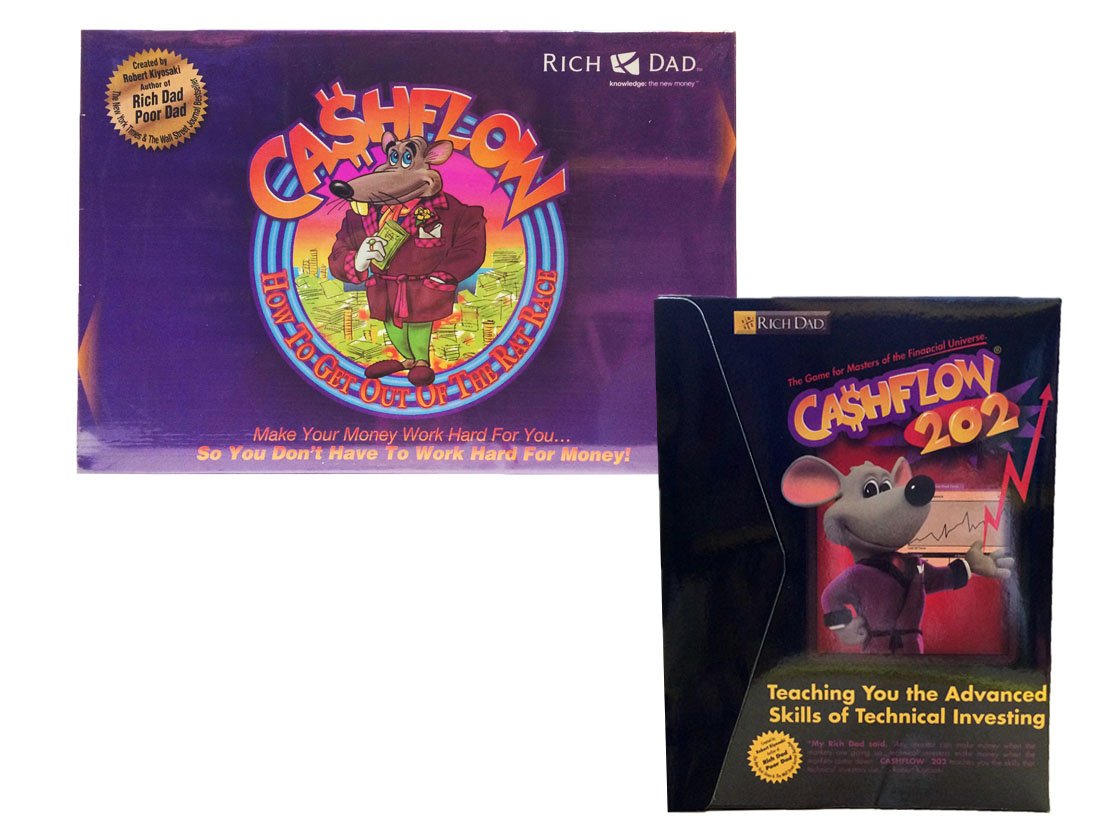 Cashflow 101 & 202 Financial Education Board Game by Robert Kiyosaki - Learn Investing & Money Management - Fast Free Shipping - Perfect for Family Game Nights & Financial Literacy Classes