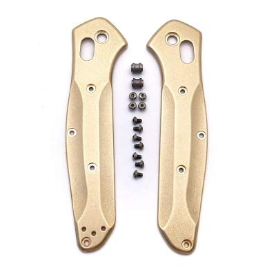 Flytanium Custom Brass Scale Kit for Benchmade 940 Knives - Premium Upgrade for Enhanced Grip & Durability | Perfect for EDC, Outdoor Adventures & Tactical Use