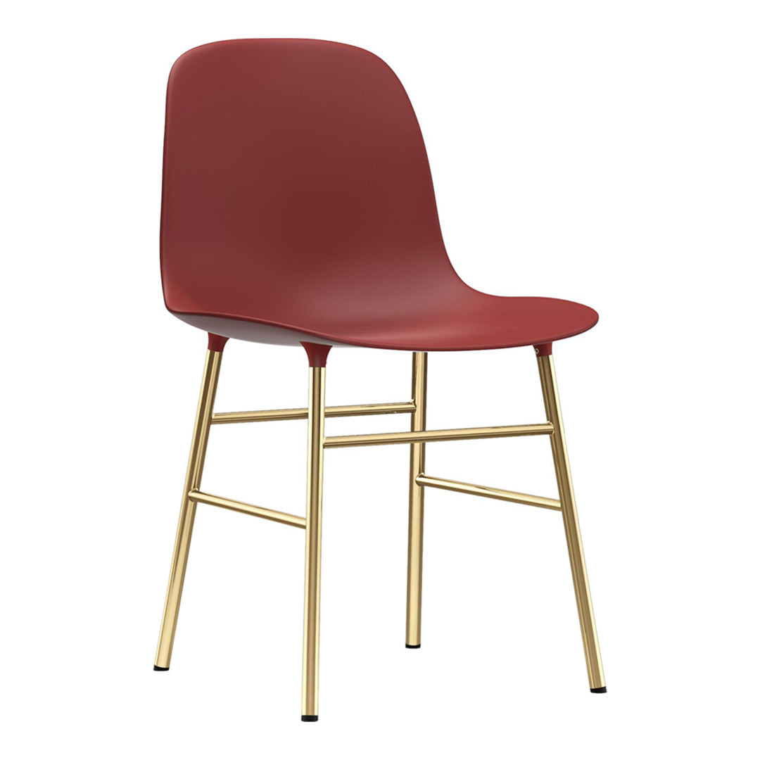 Modern Form Chair with Sturdy Metal Legs - Ergonomic Design for Home, Office & Dining Room Comfort
