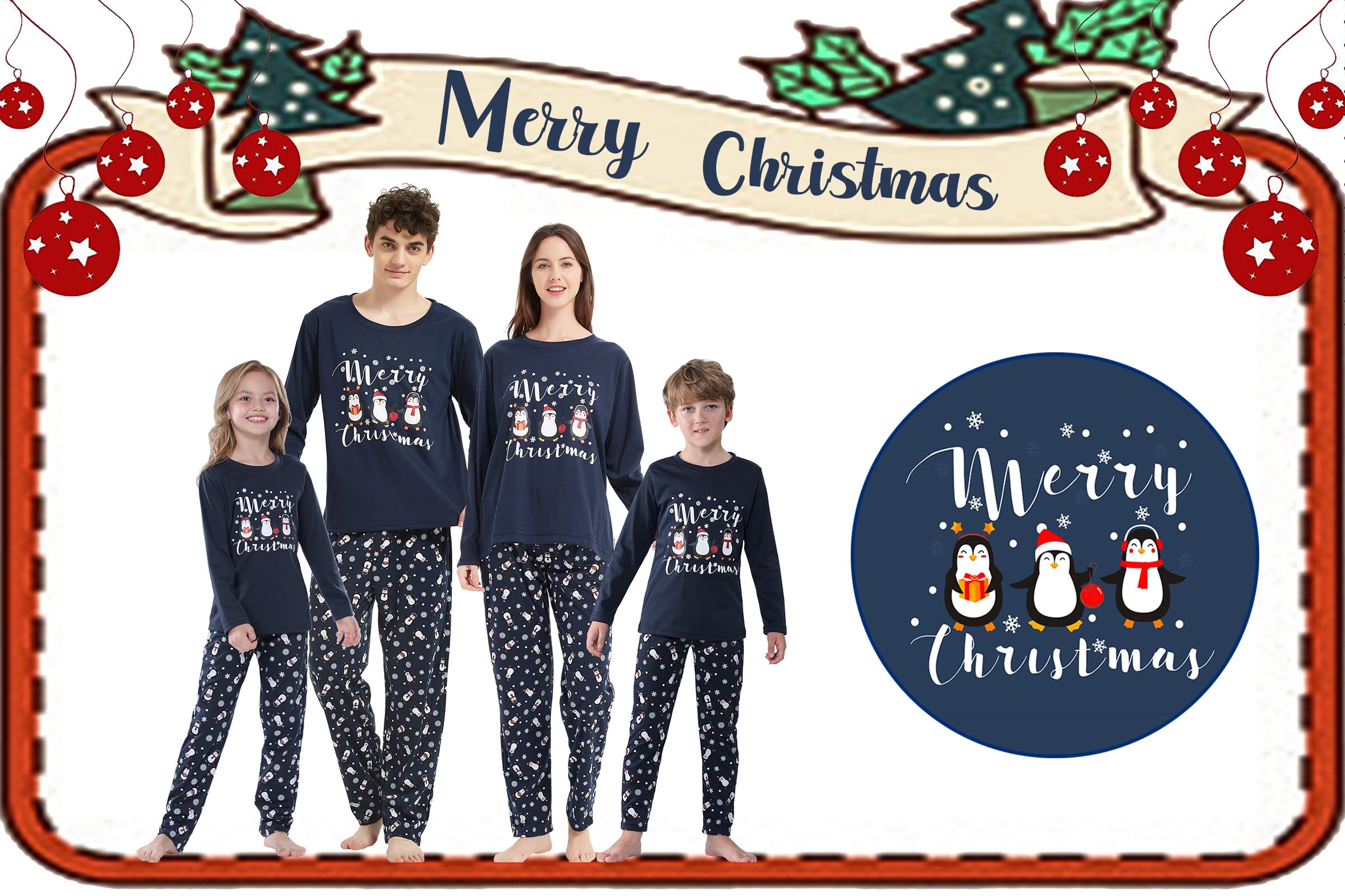 Vozanet Santa Pajama Set - Family Matching Christmas Sleepwear for Men, Women & Kids | Holiday Cozy Outfit