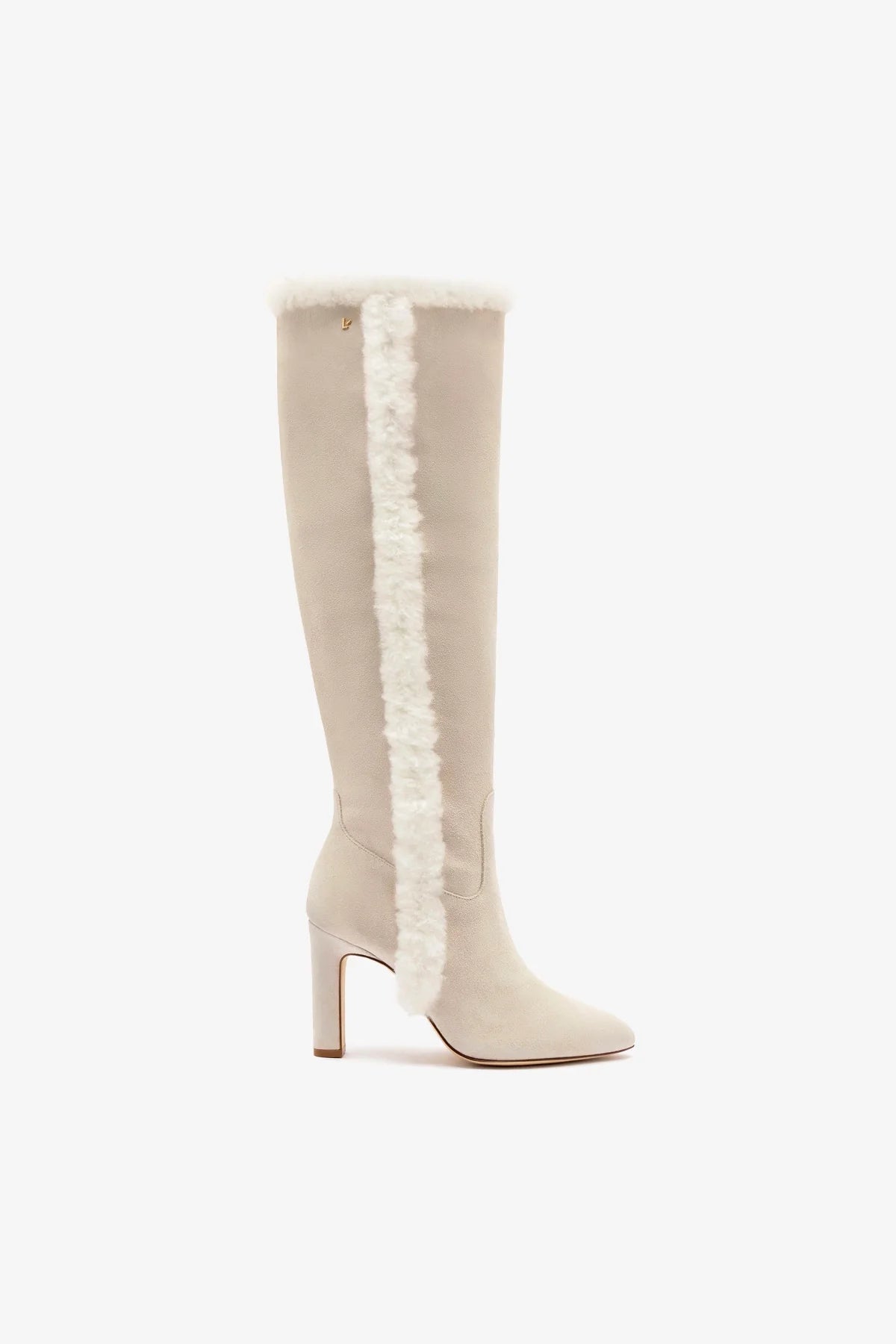 Cindy Hi Faux Fur Boots - Grey Mushroom Suede & Natural Shearling Winter Boots for Women | Cozy & Stylish Cold Weather Footwear for Snow Days and Outdoor Adventures