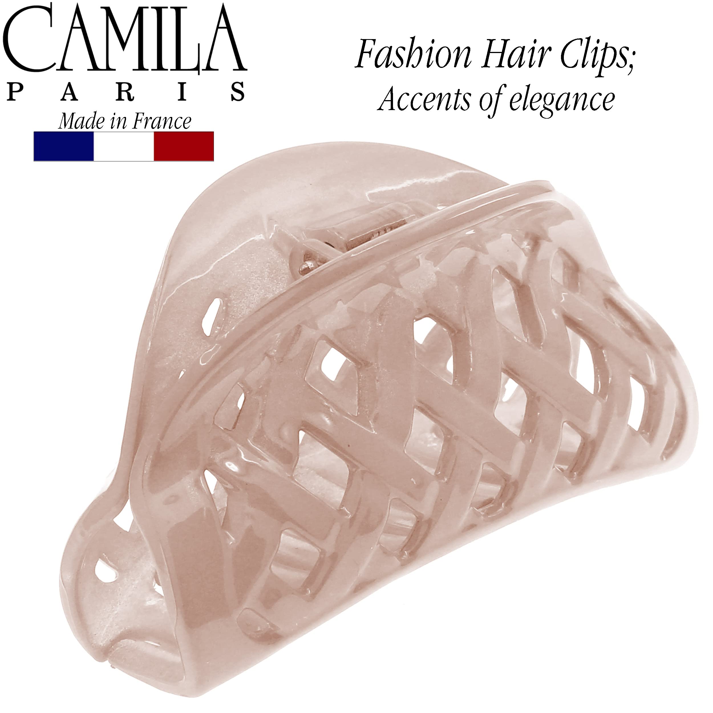 Camila Paris CP3205 French Hair Claw Clip for Women - No Pulling, Damage-Free Hair Accessory for Thick & Voluminous Hair (2.75 Inch) - Durable Fashion Hair Clip for Styling - Made in France | Perfect for Updos, Ponytails & Everyday Hairstyles