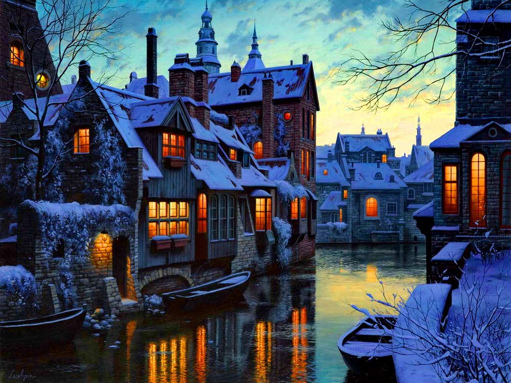 Anwei 1000-Piece Jigsaw Puzzle - Winter Snow Country Landscape & Rural Scenery Nature Puzzle | Fun Family Game for Adults, Kids & Teens | Educational Toy & Best Birthday Gift for Boys & Girls | Perfect for Indoor Activities, Family Bonding & Holiday Gifts