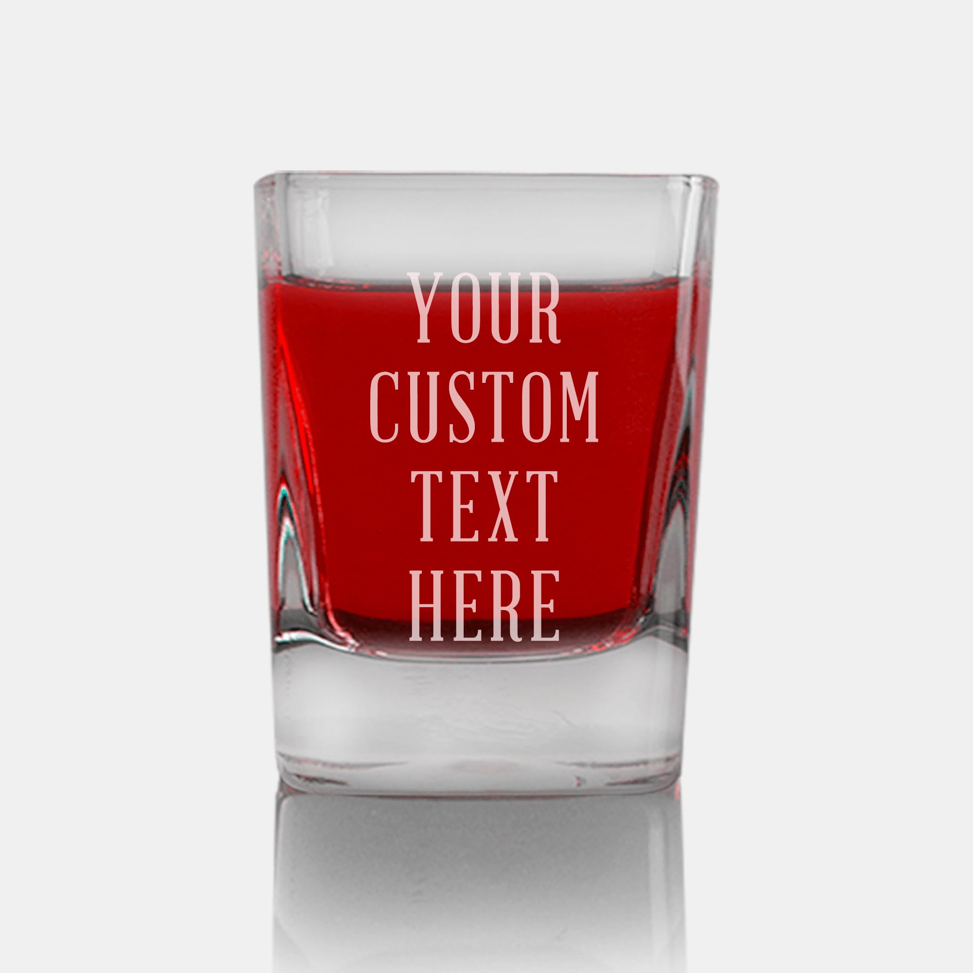 Custom Engraved Shot Glasses with Personalized Text - Unique Square Shot Glasses for Weddings, Birthdays, Groomsmen Gifts & Party Favors - Perfect for Celebrations, Bachelor Parties & Special Events