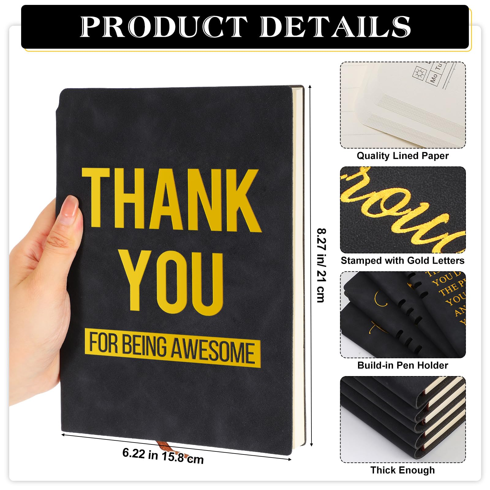 Kosiz 40-Pack Bulk Employee Appreciation Gifts Set - Inspirational A5 Leather Journals with Motivational Pens for Teachers, Nurses, Coworkers, Staff & Volunteers - Perfect for Thank You Gifts, Office Recognition & Team Building Events