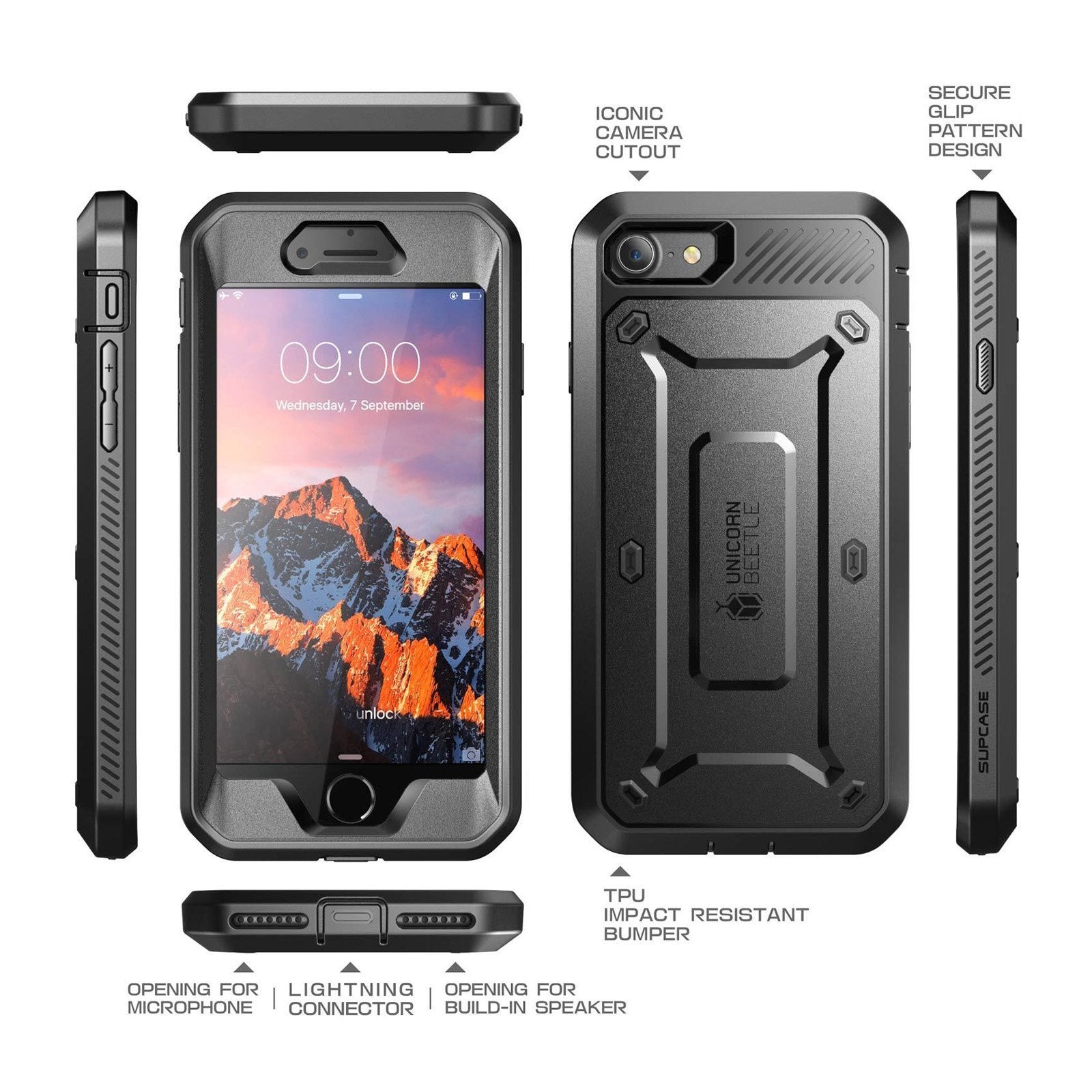iPhone 7/8 Unicorn Beetle Pro Rugged Full Body Protective Case - Shockproof, Drop Proof & Scratch Resistant Cover for Everyday Use, Outdoor Activities & Travel