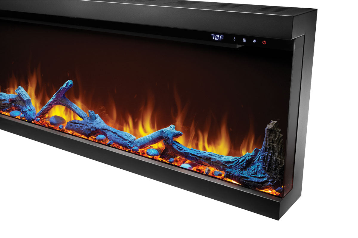 Napoleon Astound 74 FlexMount Smart Multi-Side Wall Mount Recessed Electric Fireplace - Perfect for Living Room, Bedroom & Office Heating & Decor