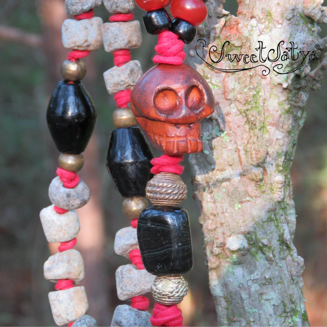 Authentic African Granite Mala Beads - Handcrafted Meditation Prayer Beads for Yoga, Mindfulness & Spiritual Healing | Durable & Natural Stone Jewelry
