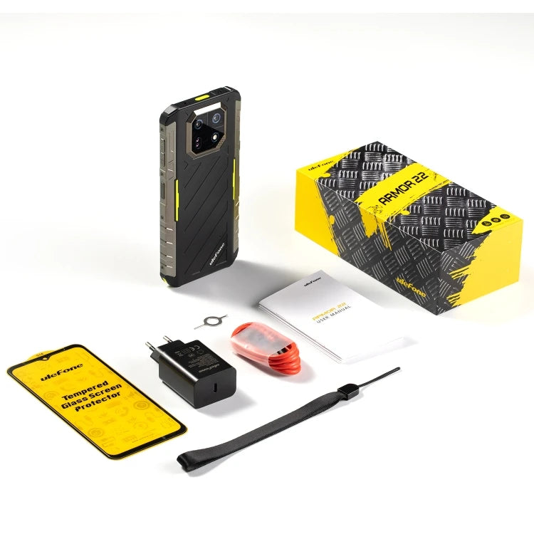 Ulefone Armor 22 Rugged Smartphone - Waterproof, Shockproof, IP68 Certified | Outdoor Adventure, Construction & Extreme Sports