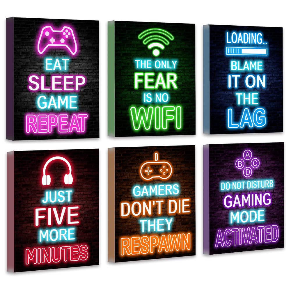 8x10 Framed Gaming Wall Art Poster - Cool Video Game Room Decor for Teen Boys & Gamers | Perfect for Bedroom, Man Cave, or Gaming Setup