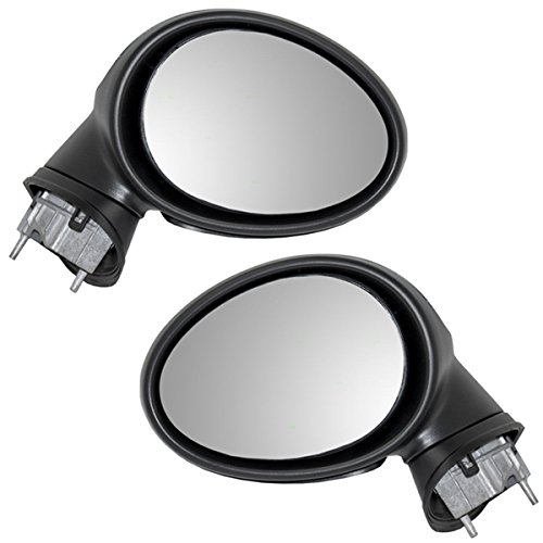 2007-2015 Mini Cooper Power Folding Heated Side Mirrors Set - Paintable Rear View Door Mirrors Replacement Pair for Enhanced Visibility & Safety | Perfect for Winter Driving, Parking Assistance & Custom Paint Matching