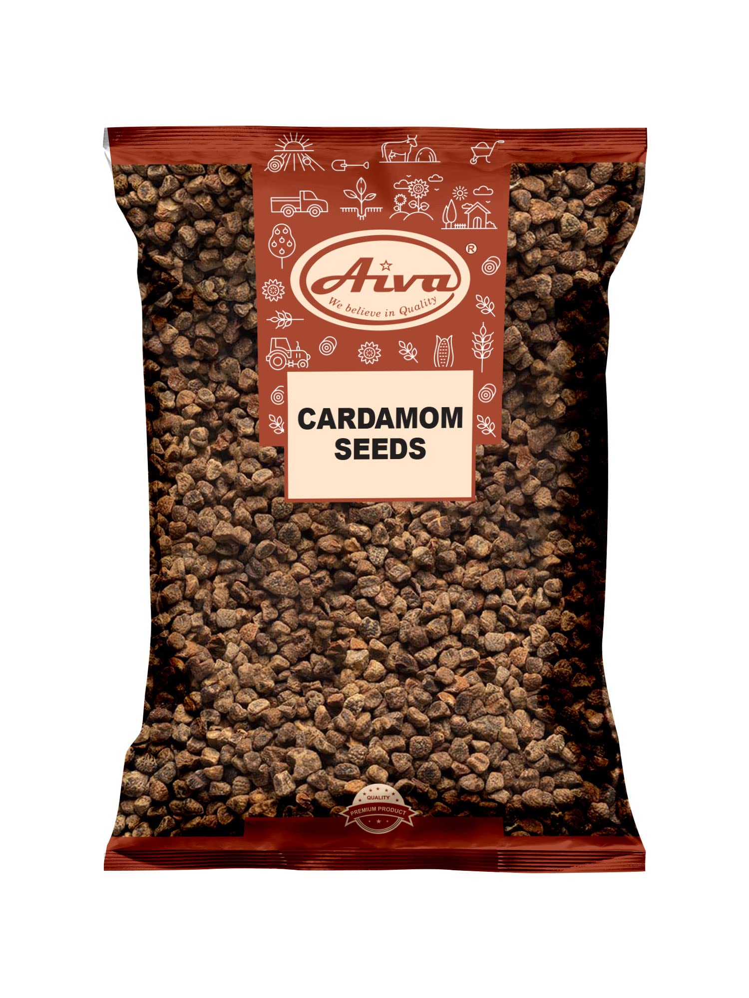 Premium Aiva Cardamom Seeds (Decorticated Cardamom) 16 oz - High-Quality Spice for Cooking, Baking, Tea & Coffee - Perfect for Indian Cuisine, Desserts & Aromatherapy