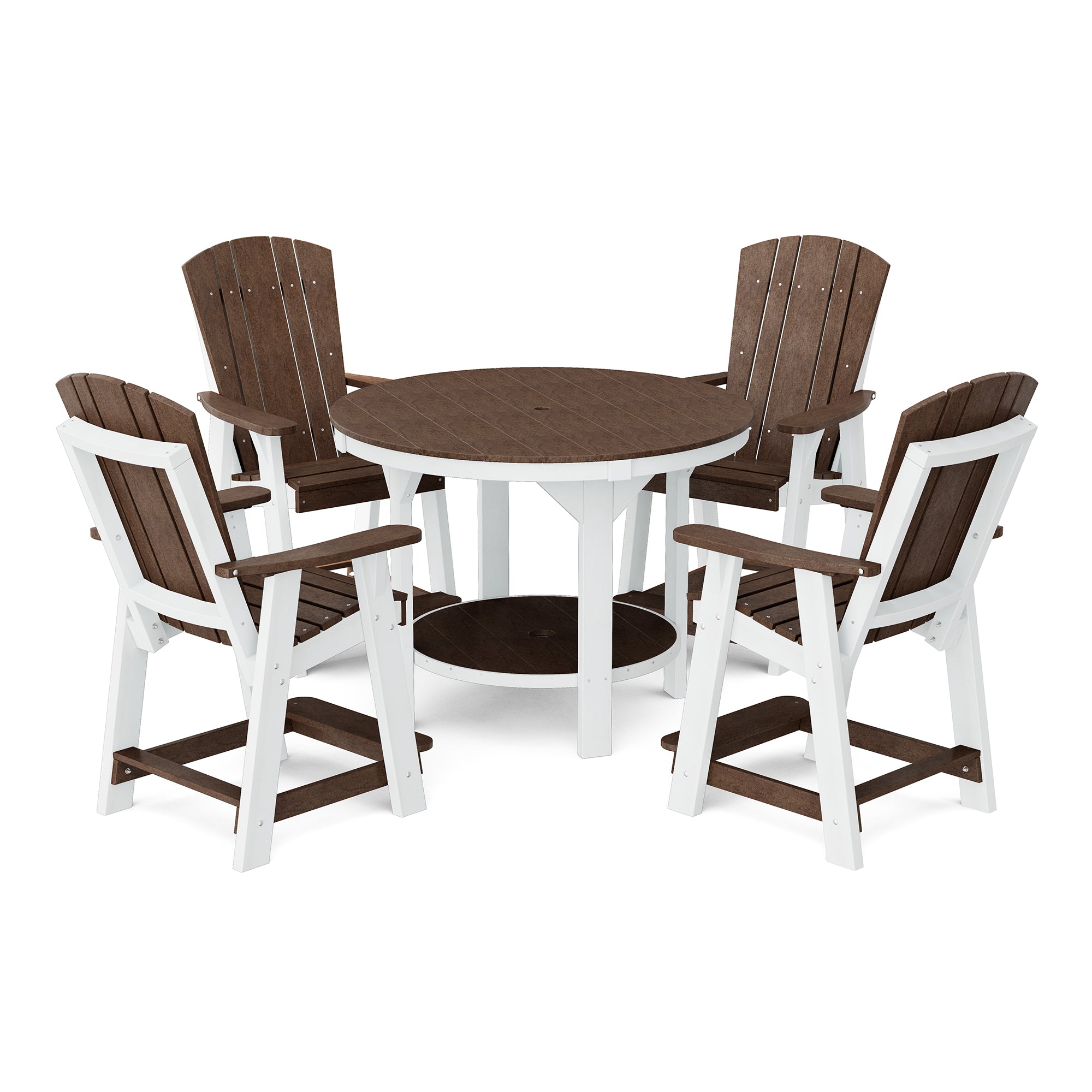Heritage 5-Piece 48-Inch Pub Counter Height Dining Set - Perfect for Kitchen Islands, Breakfast Bars & Small Space Entertaining