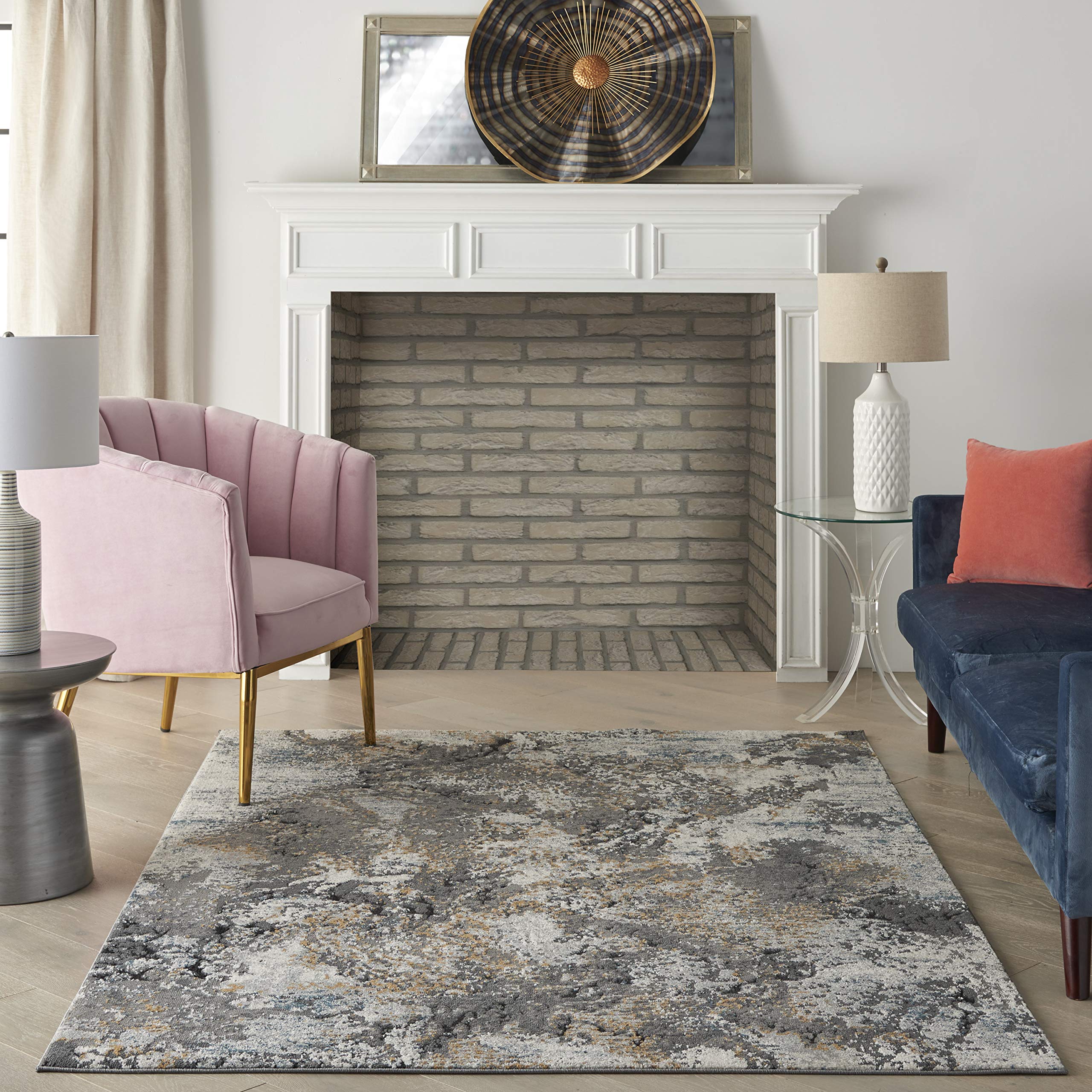 Nourison Ludlow Contemporary Grey/Multi 5'3