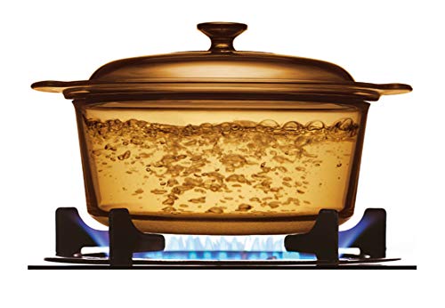 5L Round Dutch Oven with Glass Lid - Premium Cast Iron Cookware for Baking, Braising & Slow Cooking - Perfect for Soups, Stews and Bread Making