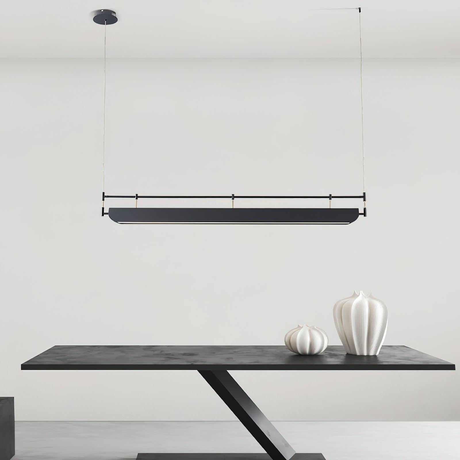 Black LED Chandelier for Ceiling - Modern Crystal Pendant Light Fixture for Dining Room, Bedroom, Living Room & Kitchen Decor