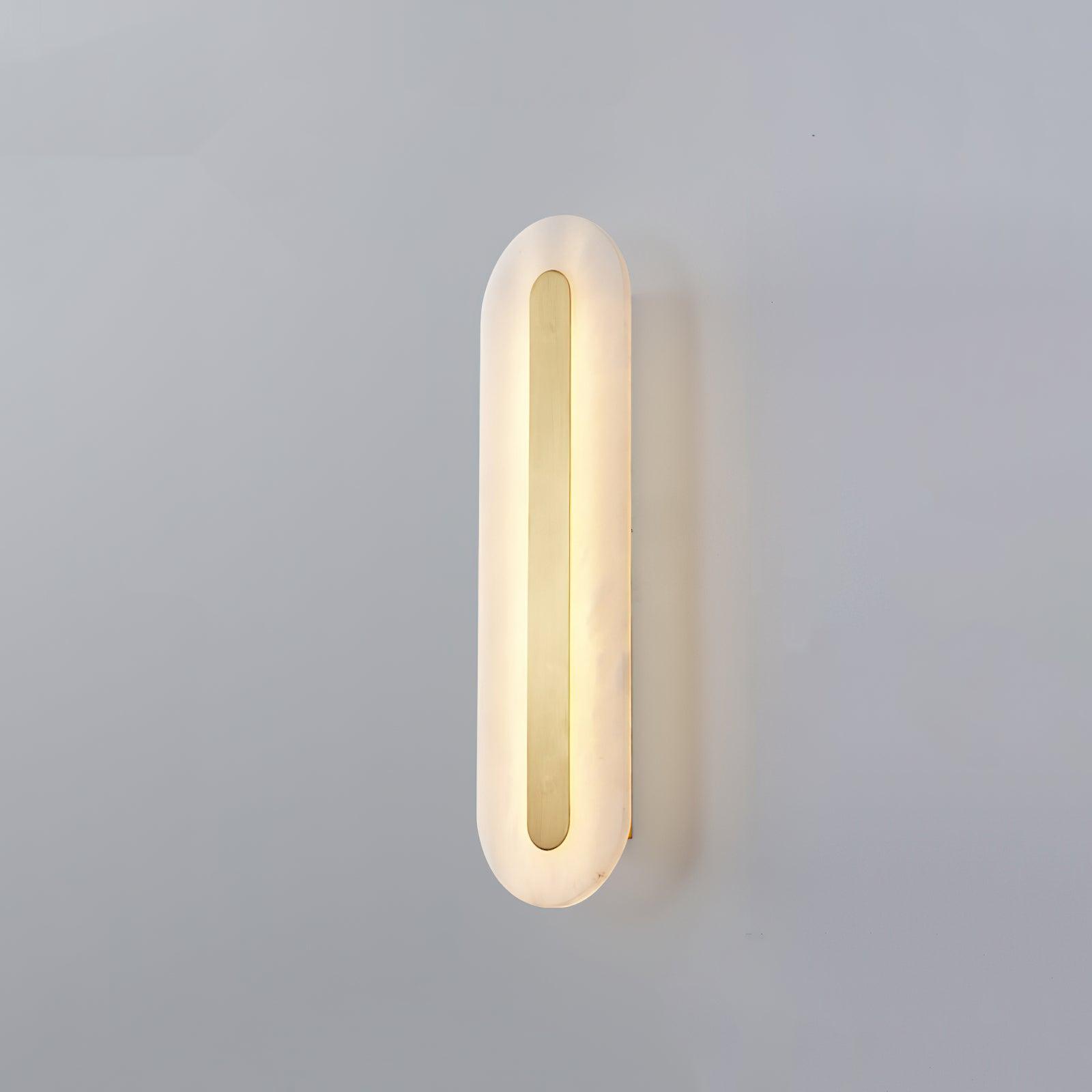 Modern Alabaster Rounded Wall Light Fixture - Elegant Indoor Sconce for Living Room, Bedroom & Hallway Lighting
