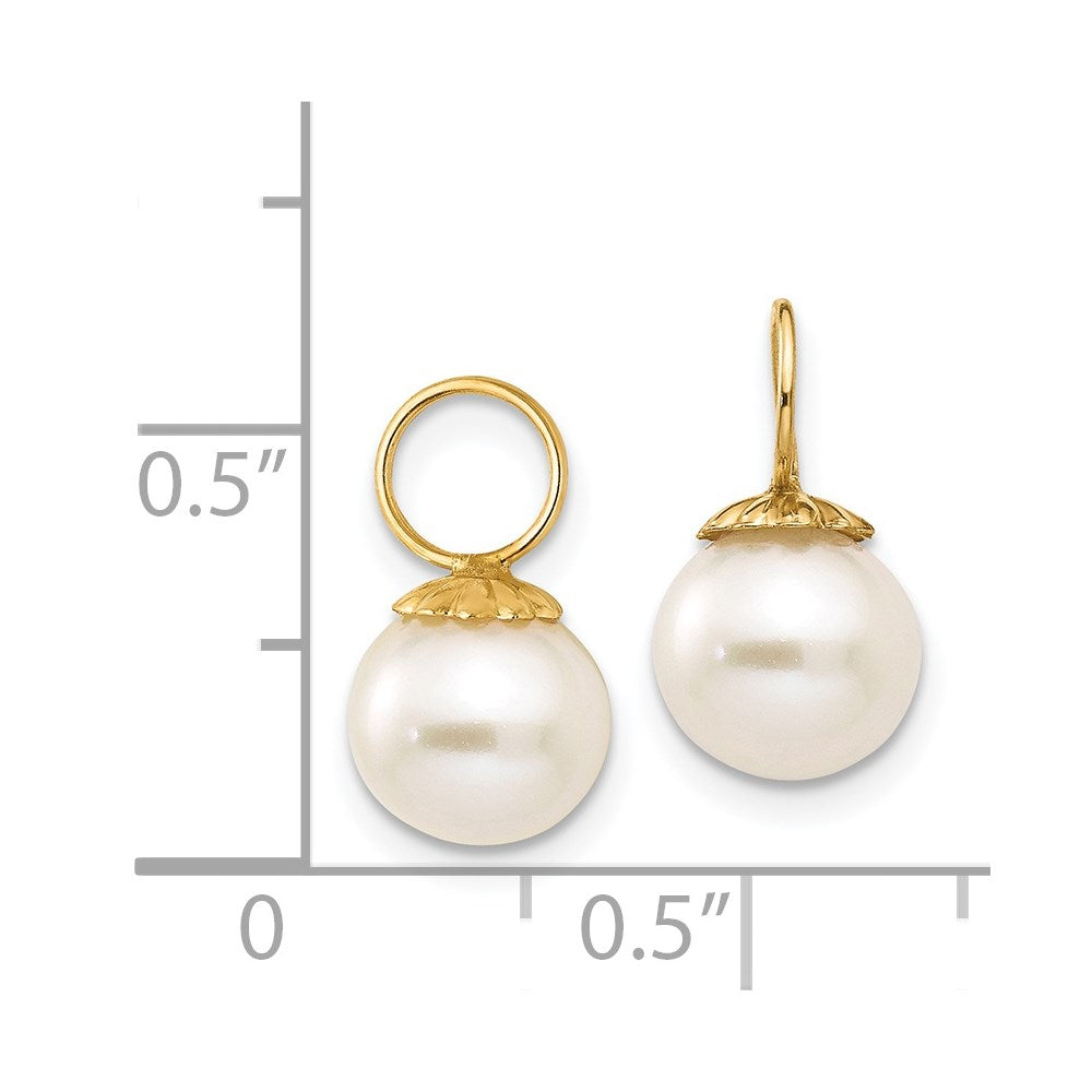 SE2218 Gold Madi K FW Cultured Pearl Hoop Earrings - Elegant Jewelry for Weddings, Parties & Special Occasions