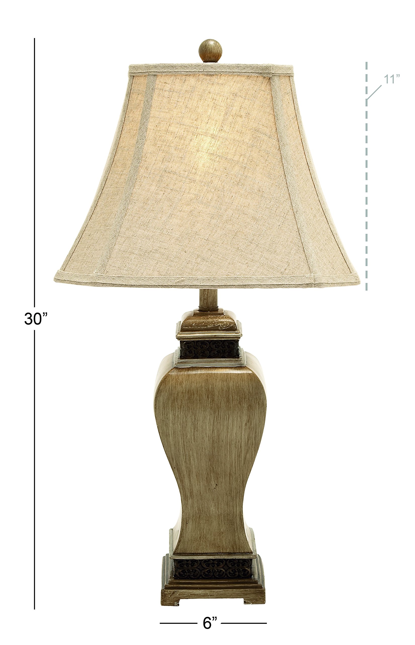 Deco 79 Polystone Table Lamp Set of 2 - 15