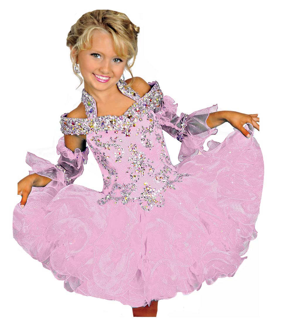 Infant Girls' Bateau Neck Cupcake Pageant Dresses - Elegant Party Gowns for Special Occasions, Birthday Celebrations & Photo Shoots