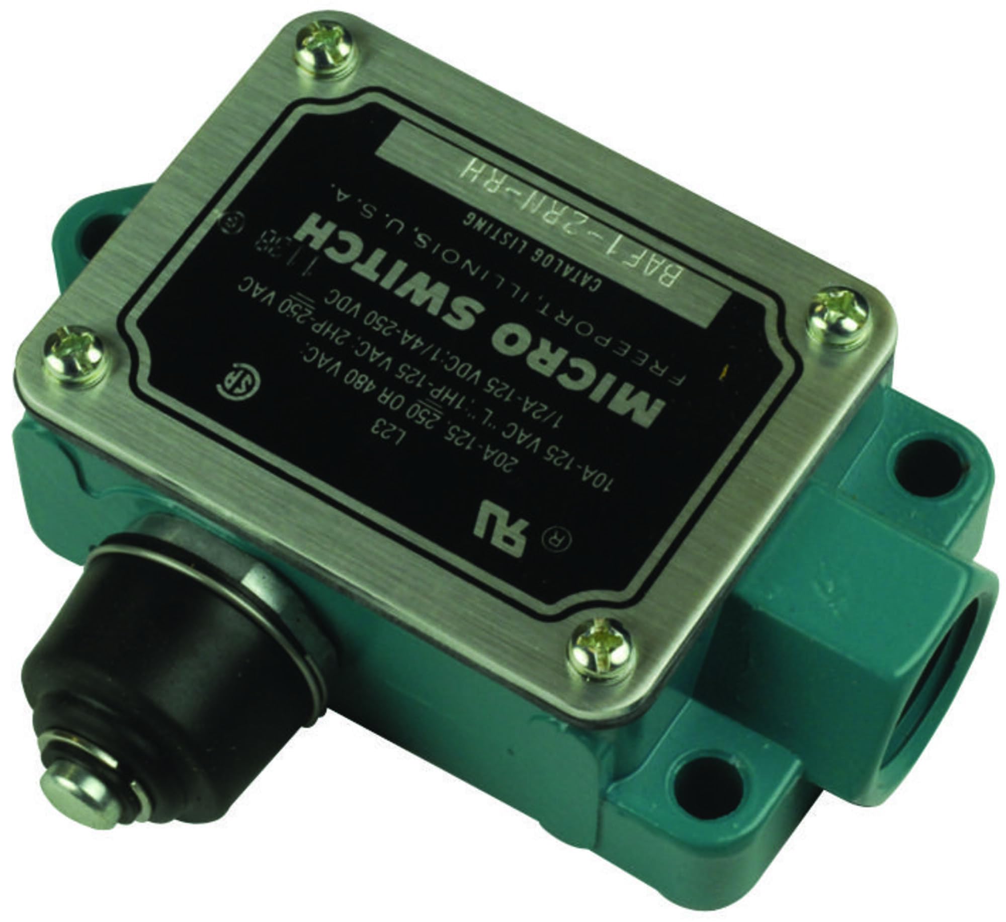 Honeywell S&C BAF1-2RN-RH Limit Switch with TOP Plunger, SPDT 1NO/1NC - Industrial Automation & Machinery Safety Control Device