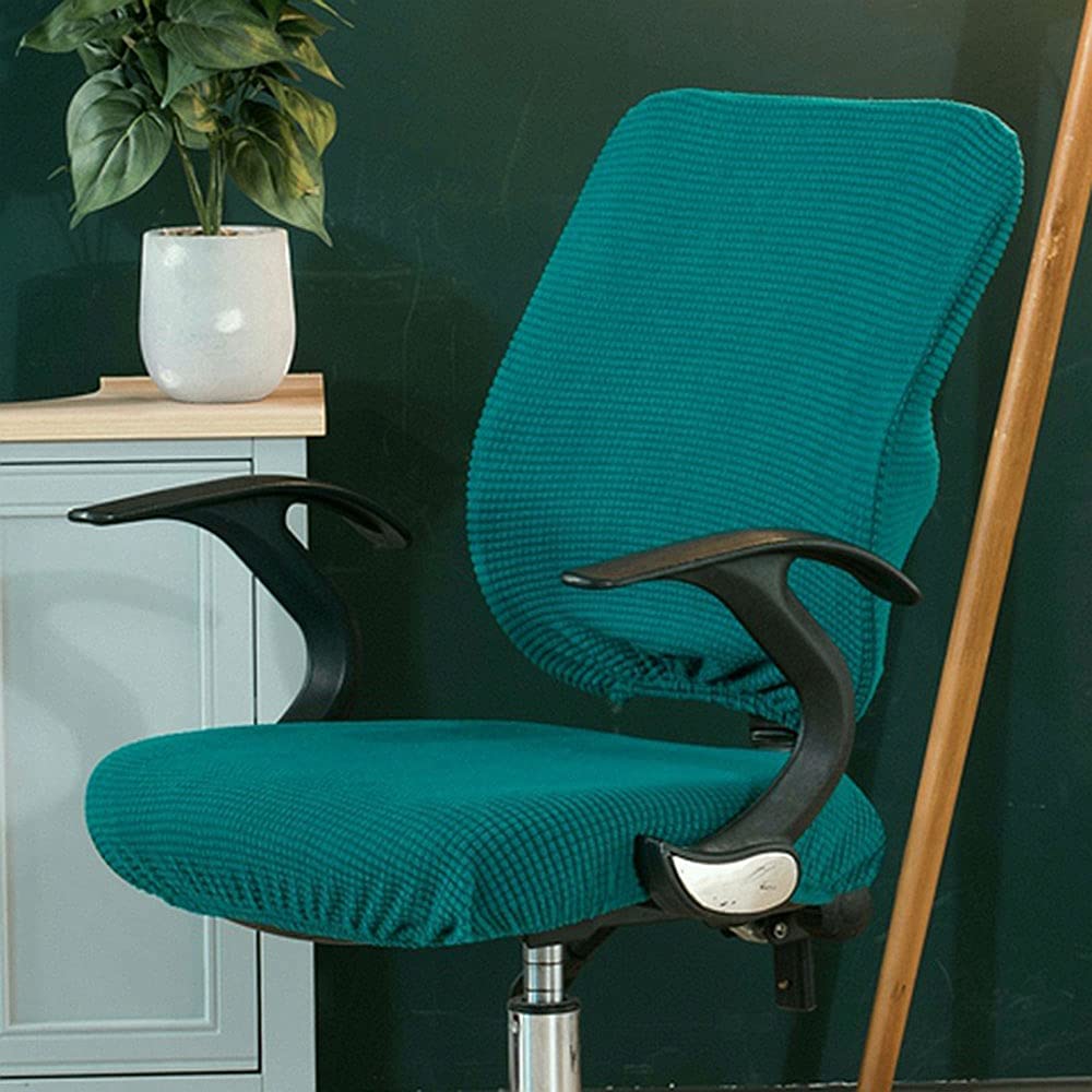 Universal Stretch Elastic Office Chair Cover - Washable, Non-Slip, Resilient Replacement for Computer, Dining Room, Party & Wedding Chairs (Yellow) | Perfect for Home Office, Conference Rooms & Event Decor