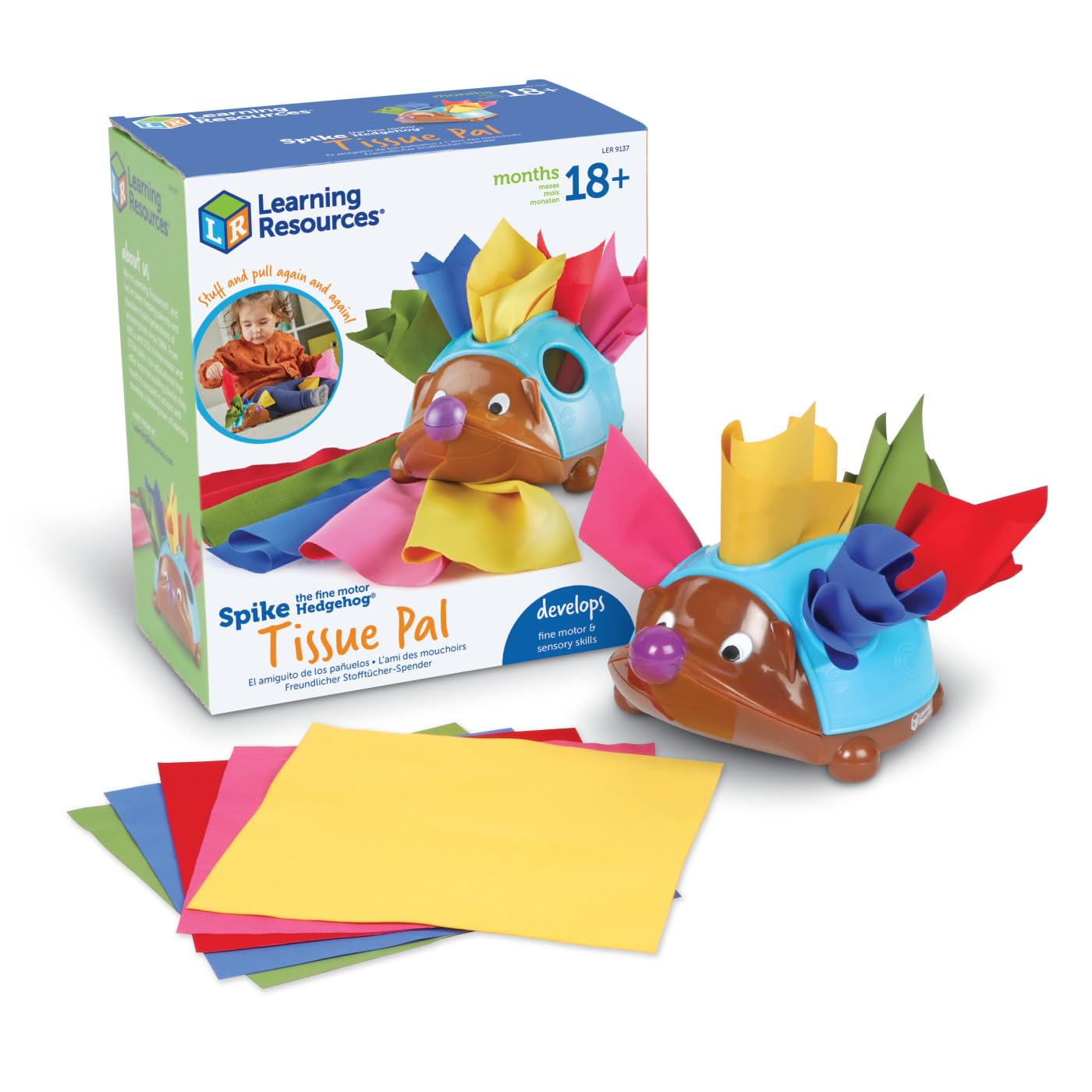 Learning Resources Spike The Fine Motor Hedgehog - 11-Piece Educational Toy for Toddlers 18+ Months - Montessori Baby Toy for Fine Motor Skills Development - Perfect for Preschool Learning & Sensory Play