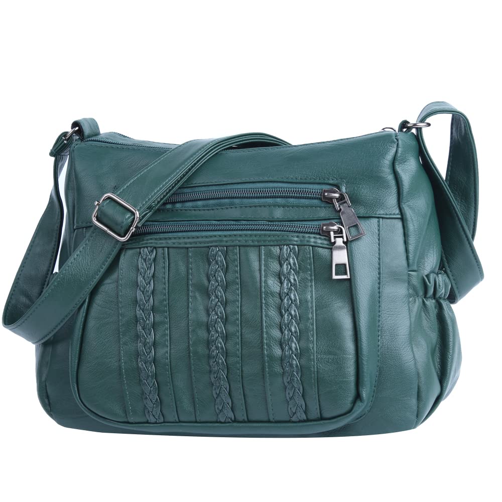 ELDA Women's Crossbody Purse - Soft PU Leather Shoulder Bag with Multiple Pockets | Perfect for Work, Travel & Everyday Use