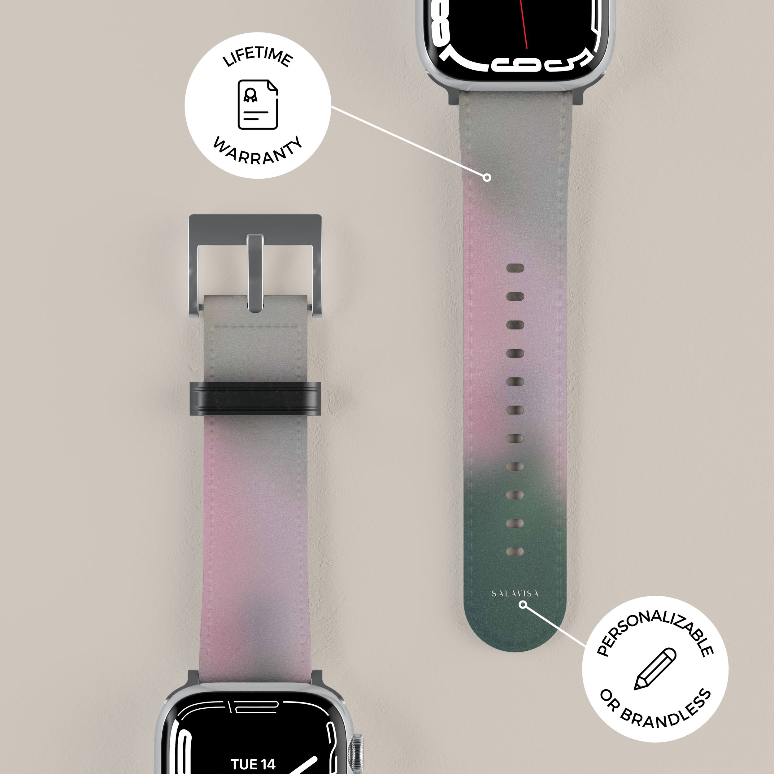 Soft Pink Apple Watch Band - Premium Stretchy Nylon Strap for Women, Compatible with All Apple Watch Models - Perfect for Workouts, Running, Yoga & Everyday Wear