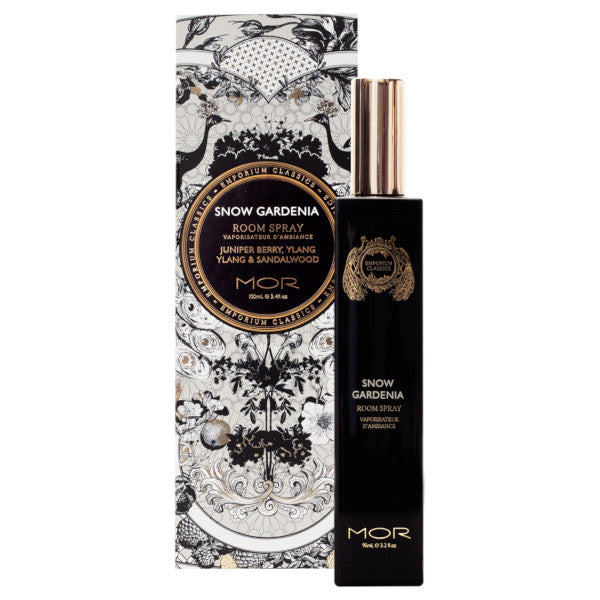 MOR Room Spray Snow Gardenia 100ml - Luxurious Home Fragrance for Bedroom, Bathroom & Living Room - Fresh Floral Scent for Relaxation & Aromatherapy