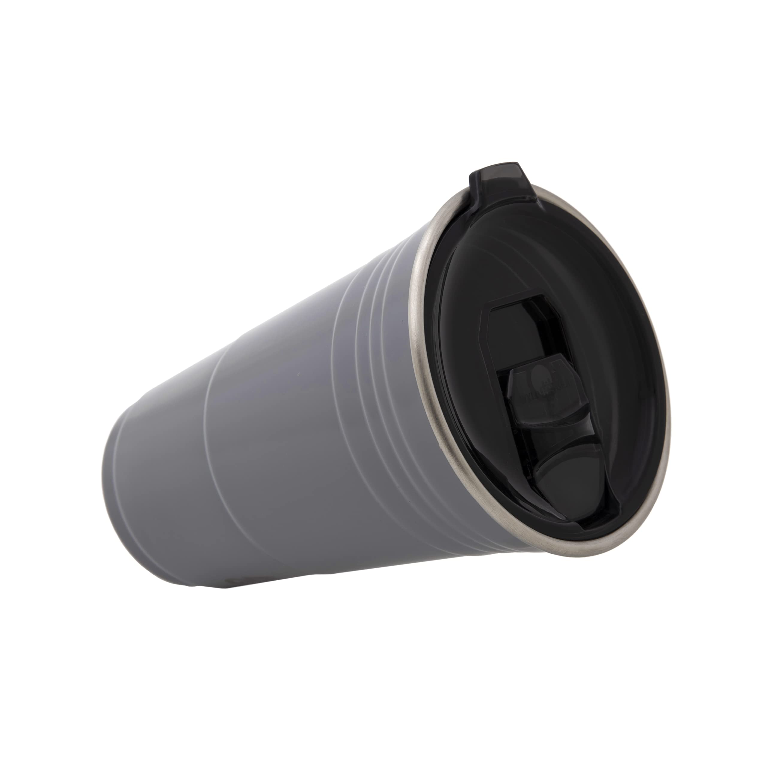 Wyld Gear 16 oz Insulated Stainless Steel Tumbler Cup with Lid - Gray | Reusable Party Cup for Beer, Cocktails & Cold Drinks | Perfect for BBQs, Tailgating & Outdoor Events