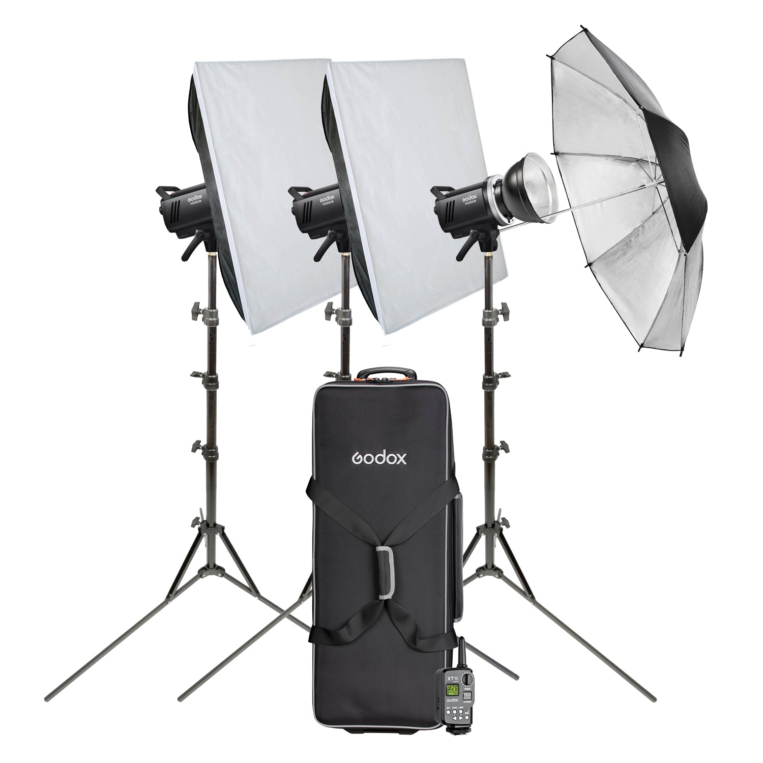 Godox MS300V 3-Head Studio Lighting Kit for Photography - Perfect for Portrait, Product, and Fashion Shoots