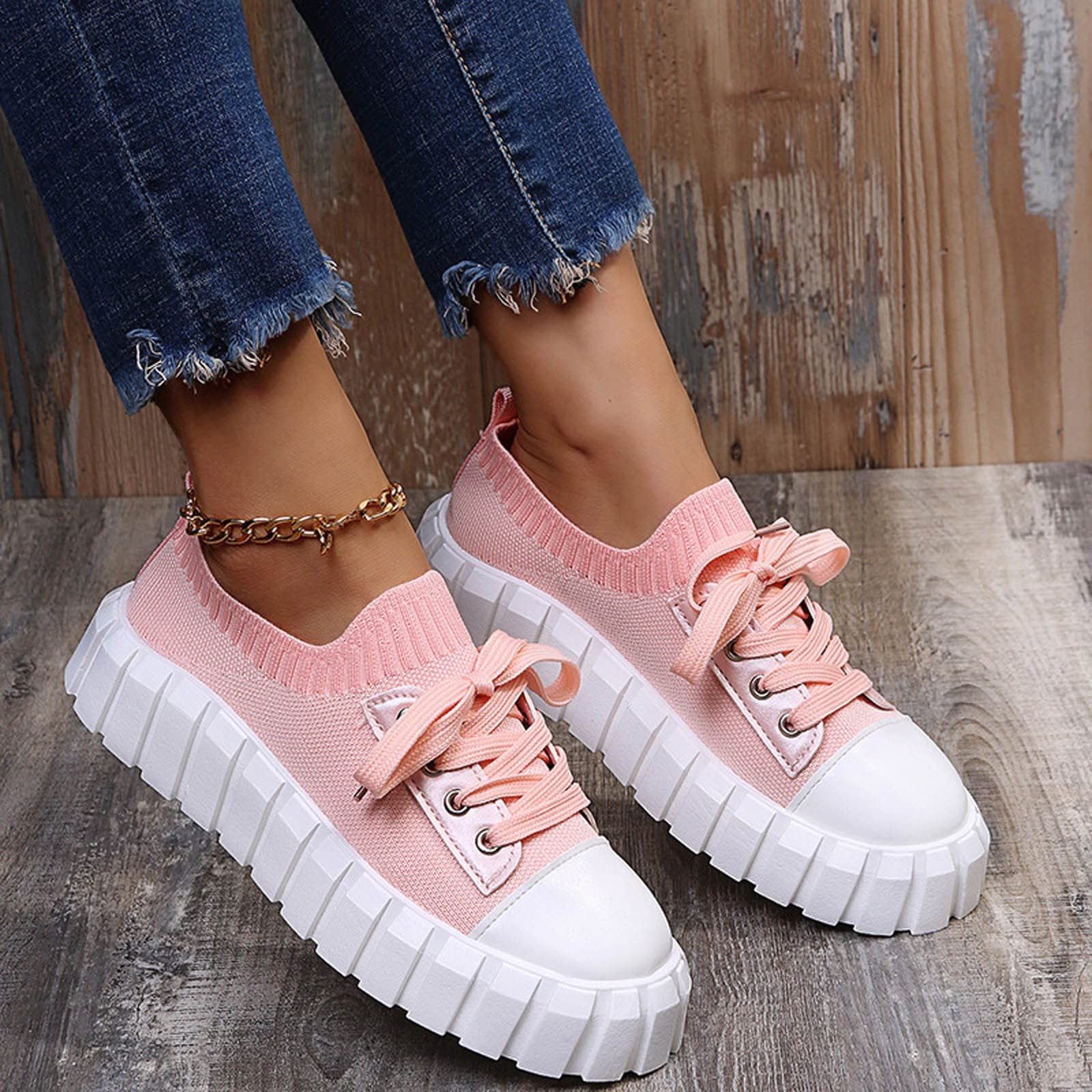 Women's Running Shoes - Fashion Cashew Flower Print Multicolor Flat Sneakers for Women | Breathable Canvas Lace-Up Casual Shoes | Perfect for Jogging, Walking & Daily Wear