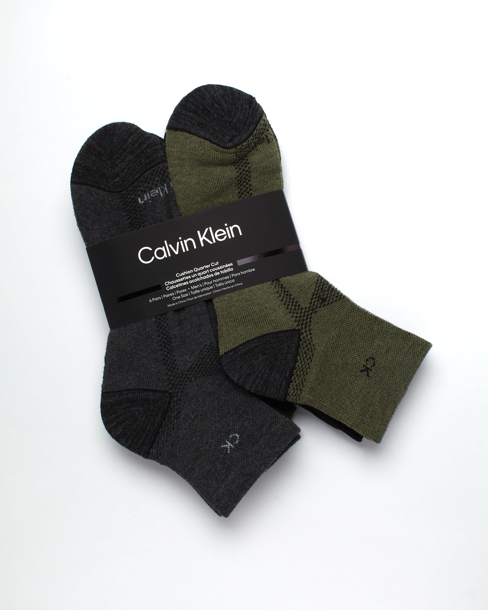 Calvin Klein Men's Quarter Socks 6-Pack - Soft Cushioned Athletic Ankle Socks for Men - Breathable Sports Socks for Running, Gym & Everyday Wear