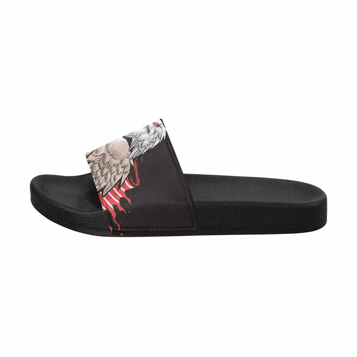 Women's American Flag Print Comfort Slide Sandals - Classic Stripes & Circles Design | Perfect for 4th of July, Beach Outings & Casual Summer Wear