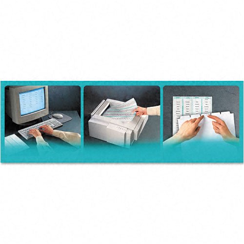 Avery Clear Label Punched Dividers, 8-Tab Letter Size, White - 2 Packs (16 Total) for Office Organization & Filing Systems