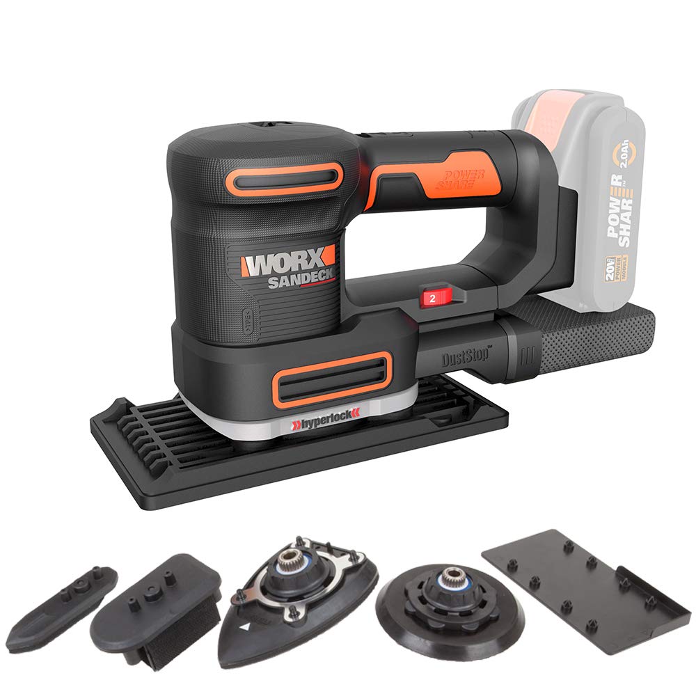 WORX WX820.9 Electric Sander - 3.0 Amp Power, 1/4 Sheet Palm Sander for Woodworking & DIY Projects - Perfect for Sanding Furniture, Floors, and Home Renovation