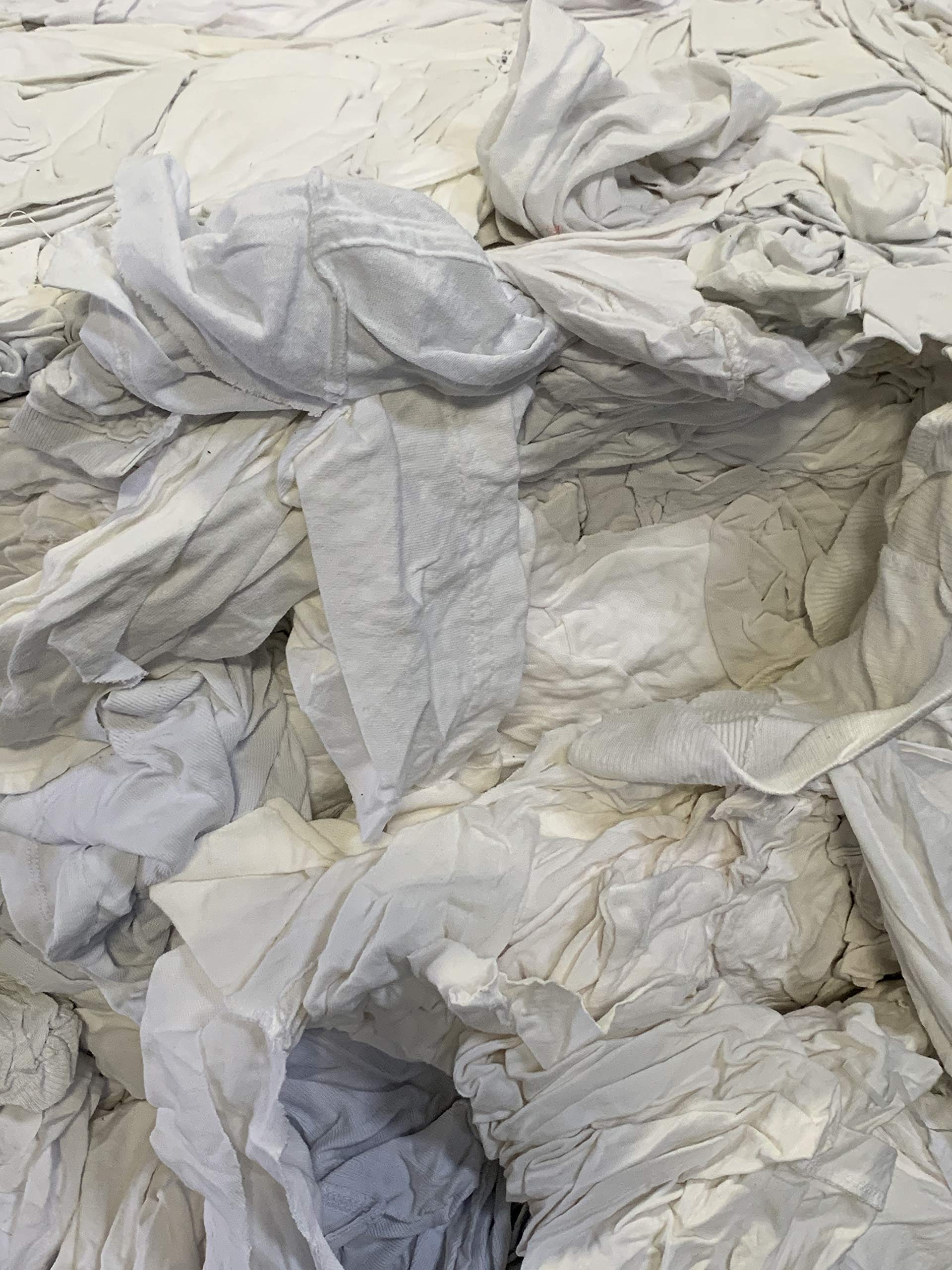 Lint-Free Color Knit Cotton Rags - 50lbs Reclaimed T-Shirt Material for Painting, Straining, Oil & Dirt Cleaning - Multi-Purpose Cleaning Cloths for Home, Workshop & Automotive Use
