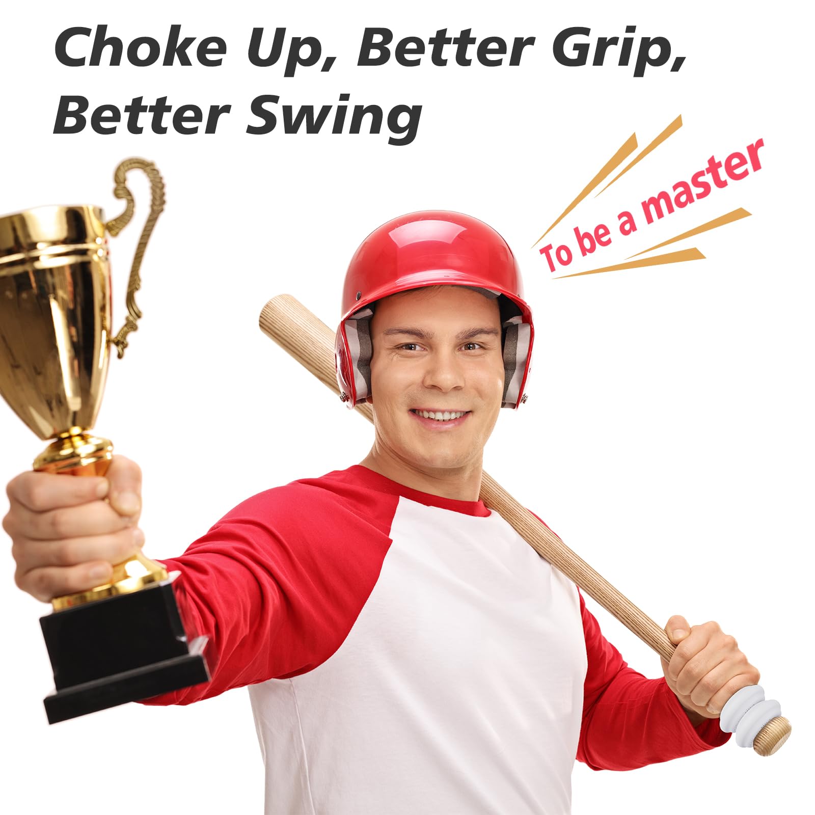 5 Pack Baseball Bat Grip Choke Up Rings - Softball & Teeball Bat Accessories for Better Control - Perfect for Youth, Training & Game Day Performance