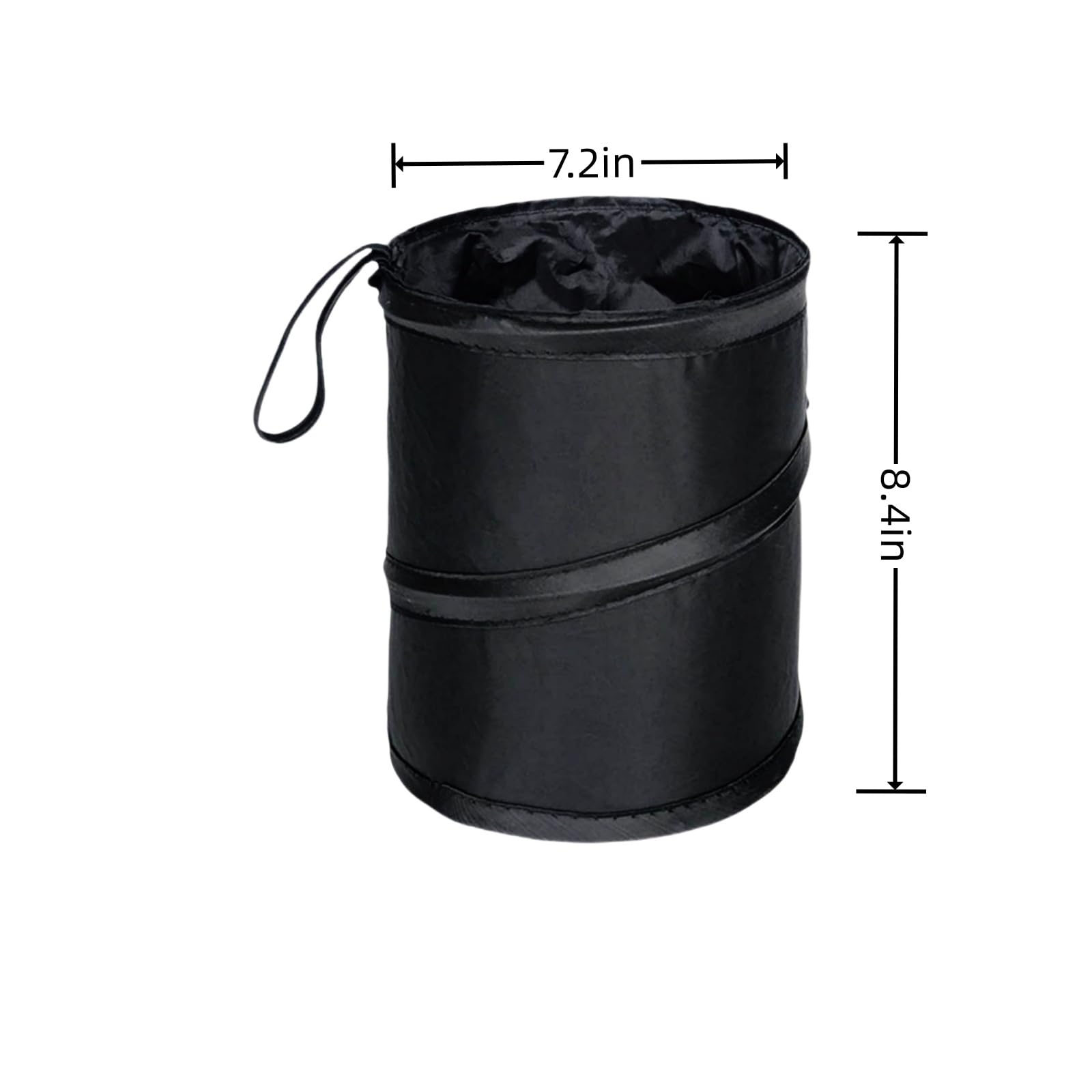 2-Pack Foldable Hanging Car Trash Can with Hook - 2 Gallon Collapsible Car Garbage Bin for Easy Cleaning - Perfect for Road Trips, Commuting & Keeping Your Vehicle Clean