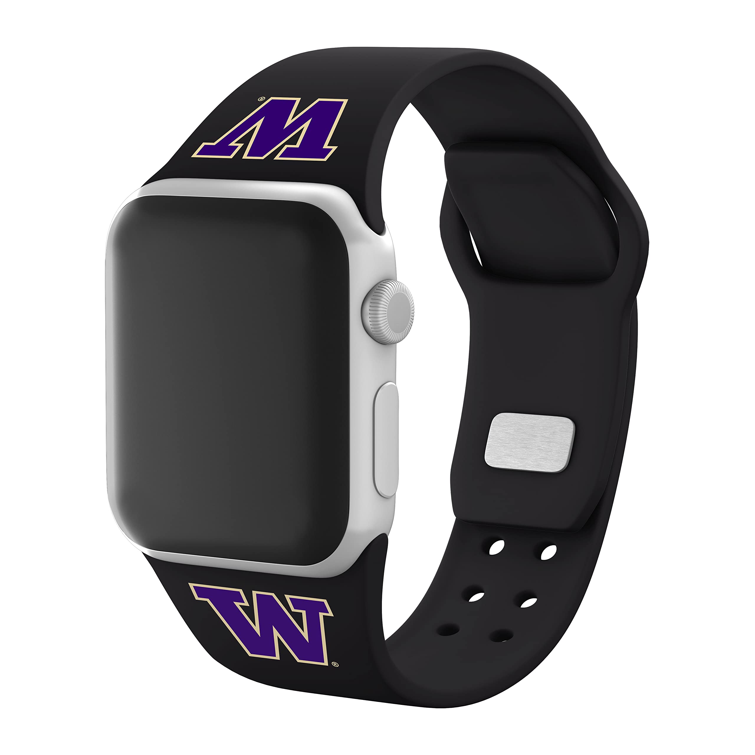 Washington Huskies Silicone Sport Band for Apple Watch - Durable, Comfortable Fitness & Activity Tracker Wristband - Perfect for Workouts, Running, and Everyday Wear