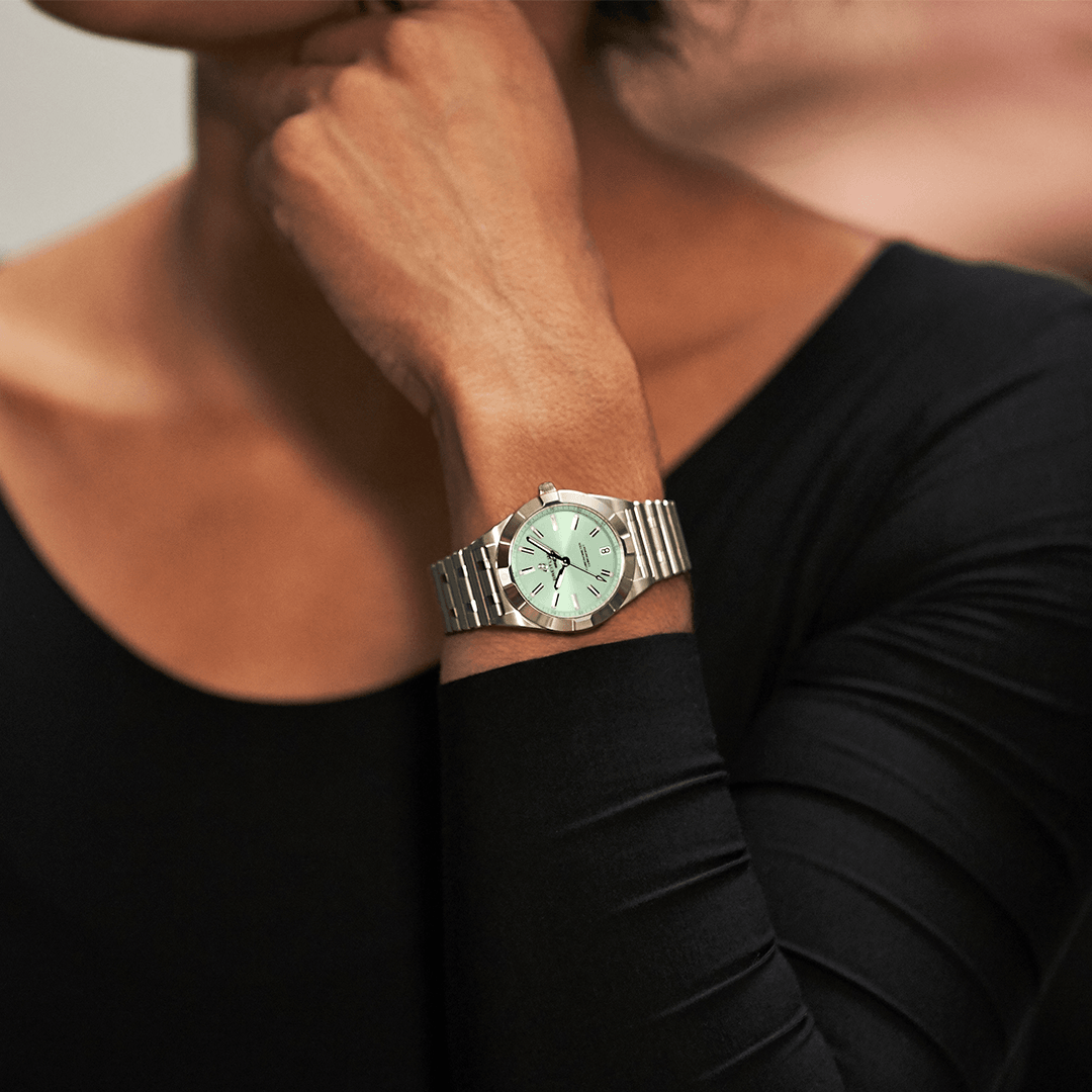 Breitling Chronomat 32mm Mint Green Dial Diamond Hour Markers - Luxury Women's Watch for Business, Gala & Special Occasions
