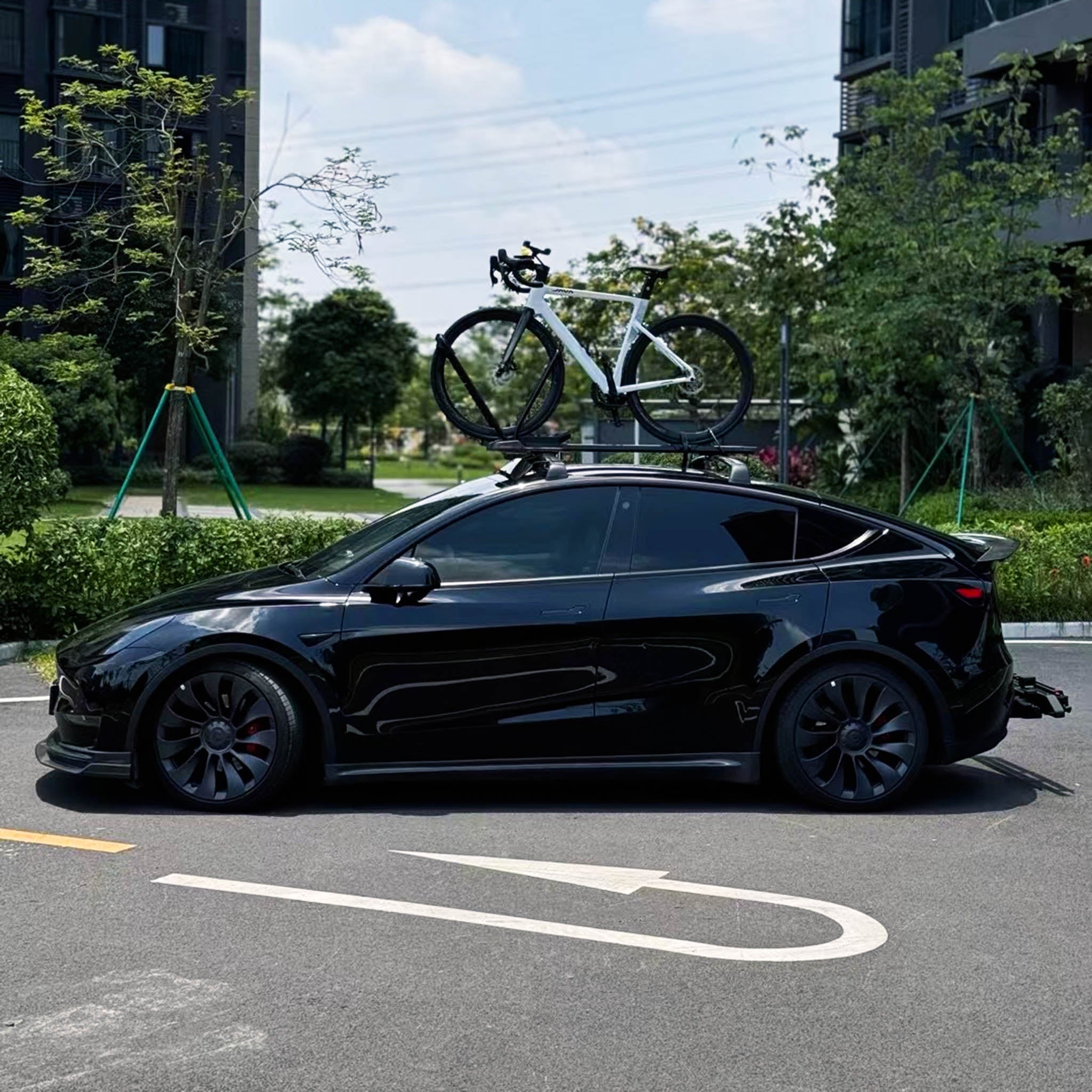 Premium Roof Rack for Tesla Model 3 & Model Y (2017-2025) - Heavy Duty Cargo Carrier for Camping, Surfing & Road Trips - Universal Fit & Easy Installation