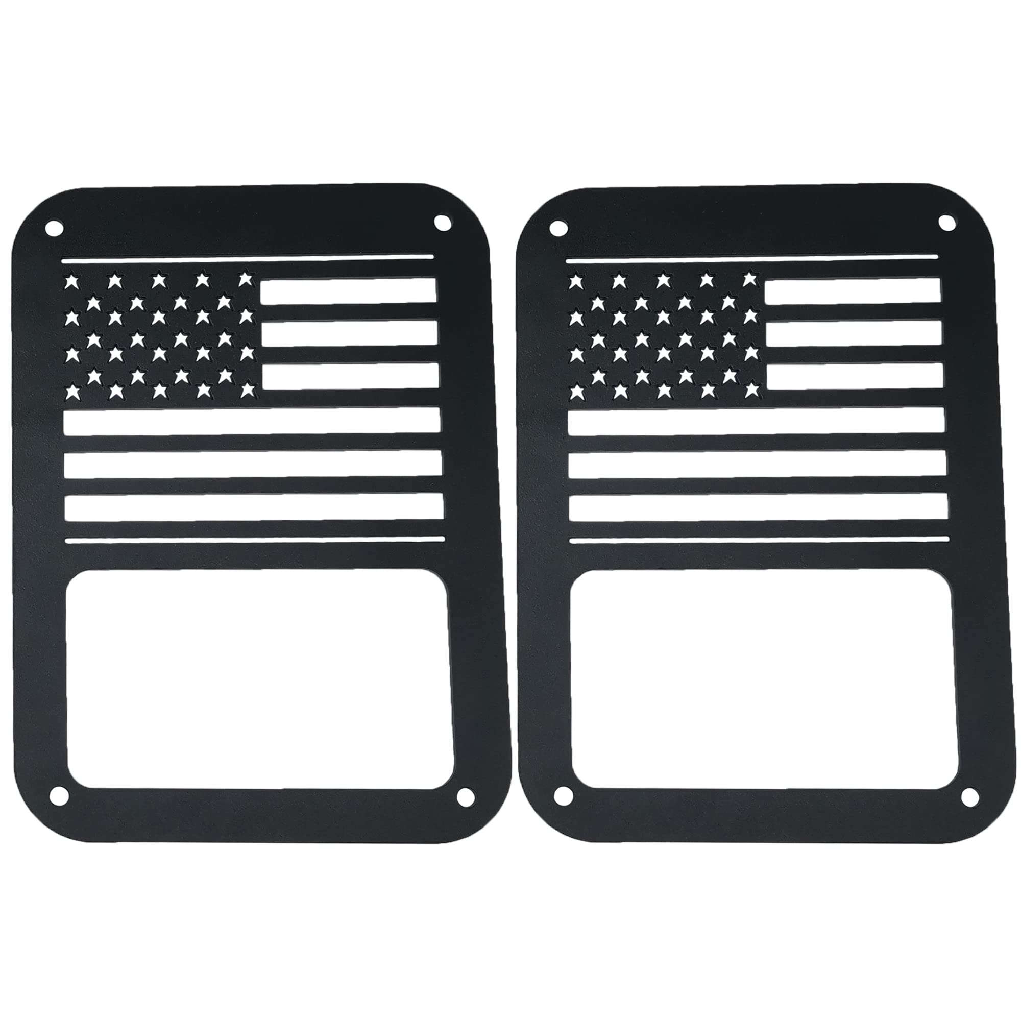 2 Pack American Flag Rear Tail Light Covers & Guards for 2007-2018 Jeep Wrangler JL JK - Durable Protection & Stylish Upgrade for Off-Road Adventures
