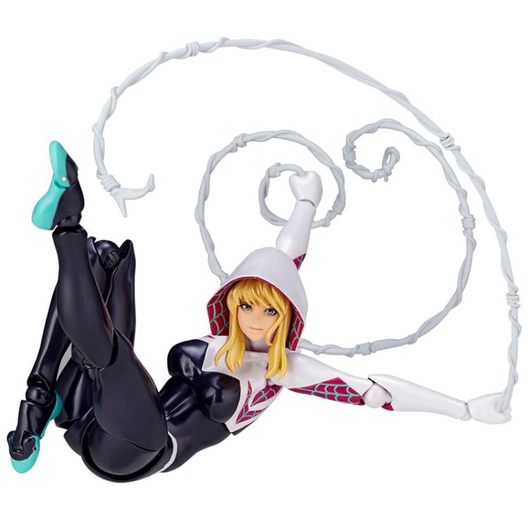 Amazing Yamaguchi Revoltech No. 004 Spider Gwen Action Figure - Highly Articulated Collectible for Marvel Fans & Anime Lovers - Perfect for Display, Photography & Cosplay Inspiration