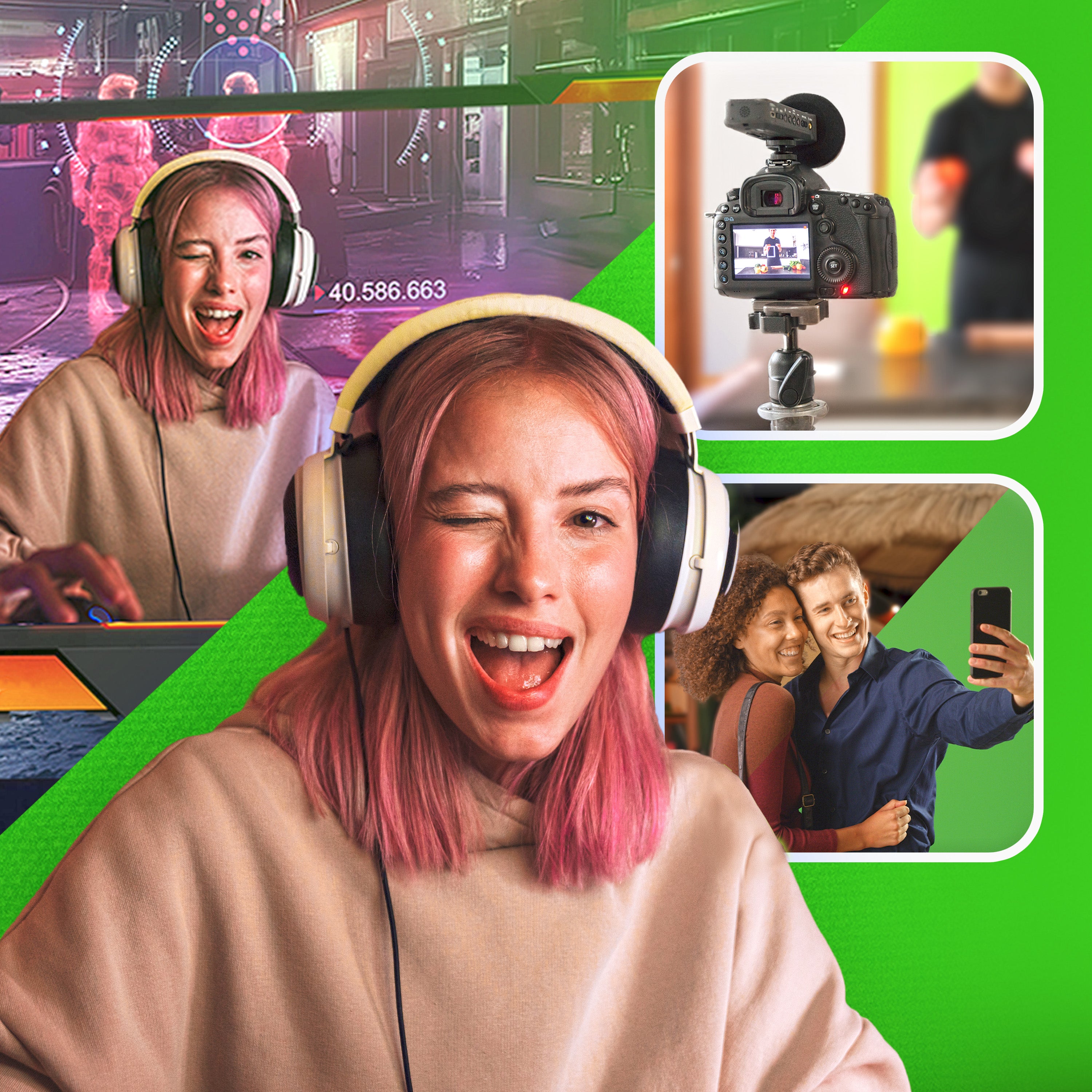 Duronic TPS13 GN Portable Green Screen Backdrop with Tripod Stand - Foldable, Crease-Free Projection Screen for Home Office, Video Conferencing, YouTube Videos & Live Streaming - Perfect for Artists, Gamers & Content Creators