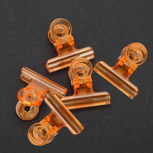 5pcs Multi-functional Plastic Nail Art Clips - C Curve Nail Extension Clips for Artificial Nails, 4 Colors (Orange) | Perfect for DIY Nail Extensions, Salon Use & Home Manicures
