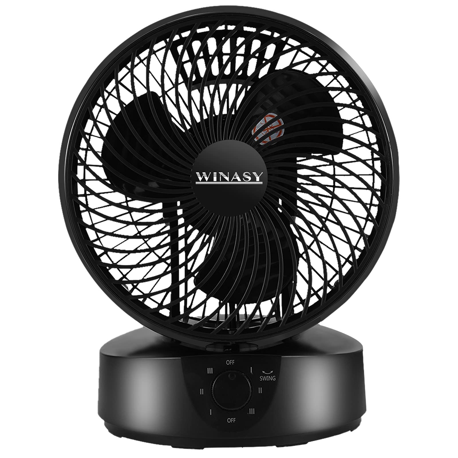 3-Speed Portable Desk Fan with Wired Power - 28W Quiet Air Circulator for Home, Office, Bedroom & Living Room | Compact Cooling Solution for Work, Study & Relaxation
