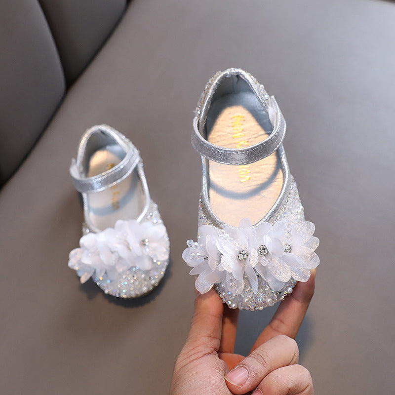 Baby Girls Princess Flower Girl Shoes - Sparkly & Comfortable for Weddings, Parties & Special Occasions
