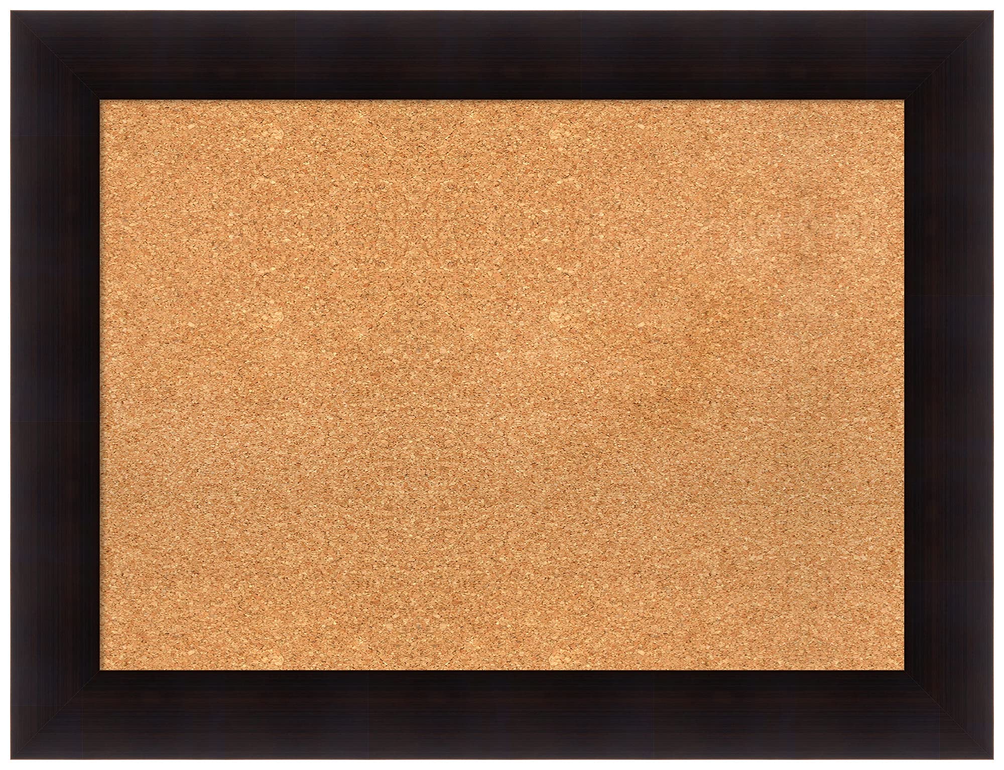 Natural Custom Cork Board 34x26 Inches - Bulletin Board, Pin Board, Organization Board with Portico Espresso Wood Frame - Home Office, Classroom, Kitchen Memo Board for Notes & Reminders